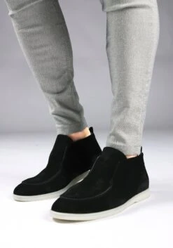 Merkloos Cotton District Suede Loafers Hoog Zwart - Herenschoenen -Casio Verkoop 840x1200 14