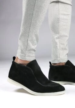 Merkloos Cotton District Suede Loafers Hoog Zwart - Herenschoenen -Casio Verkoop 840x1200 15