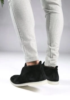 Merkloos Cotton District Suede Loafers Hoog Zwart - Herenschoenen -Casio Verkoop 840x1200 16