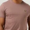 Lyle And Scott - T-shirt Plain Roze - Maat M - Slim-fit