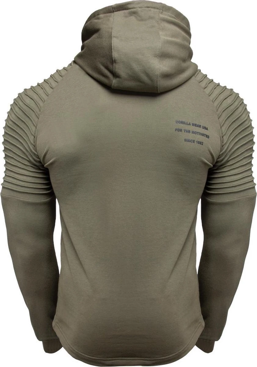 Gorilla Wear Delta Hoodie - Legergroen - L 4 Gorilla Wear Delta Hoodie - Legergroen - L - Afbeelding 2