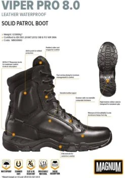 Magnum Viper Pro 8.0 Leather WP EN+ M810044 - Zwart - 42 -Casio Verkoop 845x1200 7