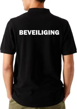 KARIBAN BEVEILIGING Heren Poloshirt - Zwart - Maat L - Korte Mouwen - Ronde Hals - Normale Pasvorm - Rechte Snit - 3 Toon Op Toon Knopen - 180g/m2 - Beveiliging - Uitsmuiter - Beveiliger - Security Guard - Bouncer -Casio Verkoop 847x1200 9