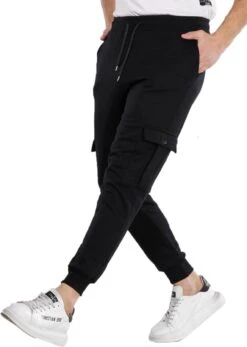 Merkloos Elit Sport Sportwear Joggingbroek Premium Quality-Heren-Zwart-XL