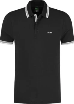 HUGO BOSS Paddy Regular Fit Polo - Heren Polo Korte Mouw - Zwart (contrast) - Maat: L -Casio Verkoop 861x1200 10