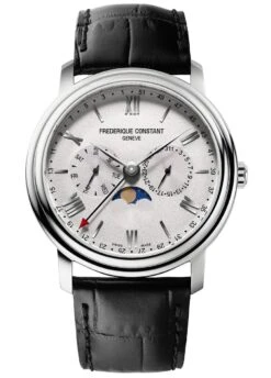 Frédérique Constant Classics FC-270SW4P6 Horloge - Leer - Zwart - Ø 40 Mm