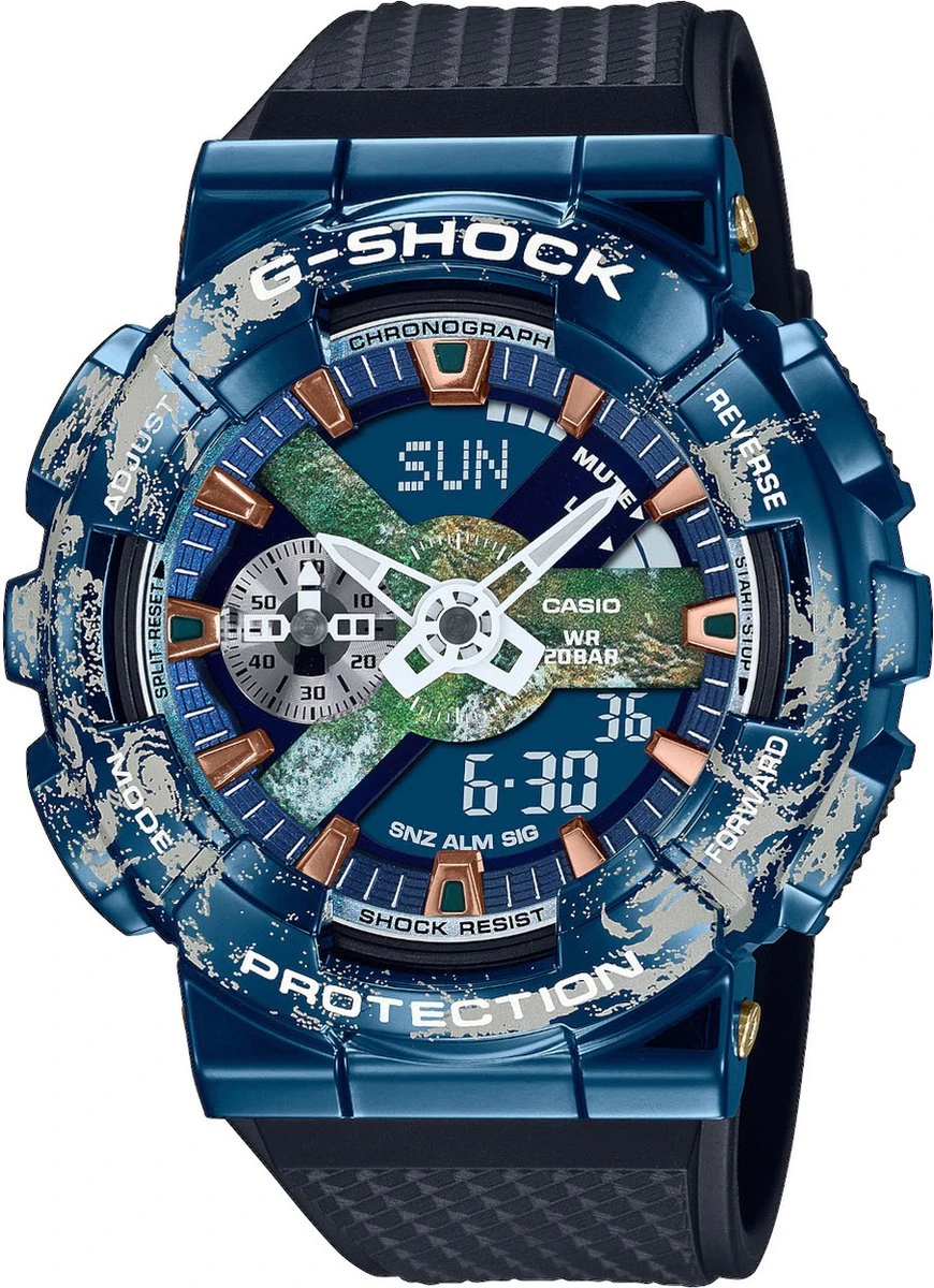 Casio G-Shock The Earth GM-110EARTH-1AER Horloge - Kunststof - Zwart - Ø 46 Mm 10 Casio G-Shock The Earth GM-110EARTH-1AER Horloge - Kunststof - Zwart - Ø 46 Mm - Afbeelding 8