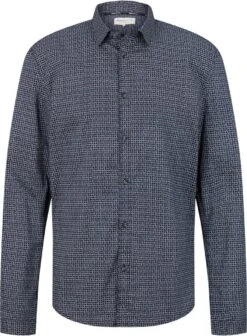 TOM TAILOR Fitted Printed Shirt Heren Overhemd - Maat XL -Casio Verkoop 882x1200 17