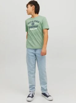Jack & Jones Junior T-shirt Jjelogo Tee Ss O-neck 2col Aw22 Noo 12213081 Granite Green -Casio Verkoop 888x1200 10