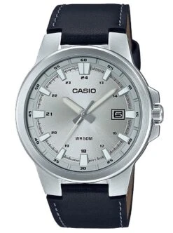 Casio Casio Collection MTP-E173L-7AVEF Horloge - Leer - Zwart - Ø 41 Mm