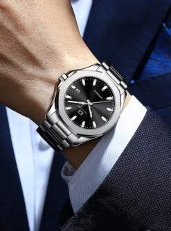 BUGOLINI ARCANE – Saffierkristal – Automatisch Seiko Epson YN55A -uurwerk – Lichtgevende Horlogewijzers – Waterdicht – 316l Roestvrij Staal Zilver -Casio Verkoop 894x1200