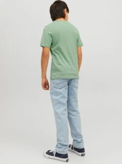 Jack & Jones Junior T-shirt Jjelogo Tee Ss O-neck 2col Aw22 Noo 12213081 Granite Green -Casio Verkoop 897x1200 13
