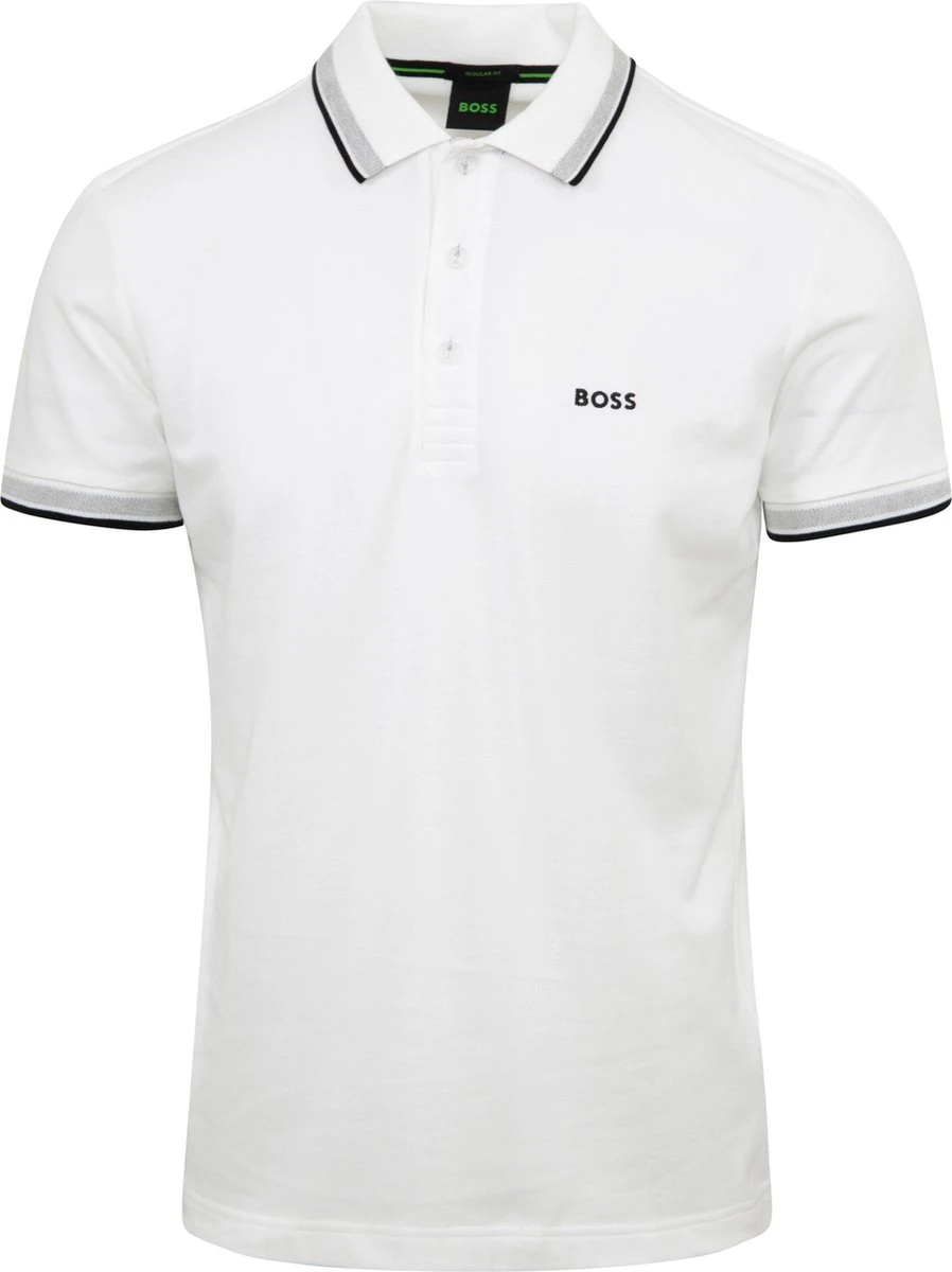 Hugo Boss - Paddy Polo Wit - Regular-fit - Heren Poloshirt Maat L 6 Hugo Boss - Paddy Polo Wit - Regular-fit - Heren Poloshirt Maat L - Afbeelding 4
