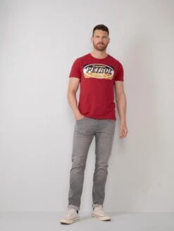 Petrol Industries - Heren Artwork T-shirt - Rood - L -Casio Verkoop 900x1200 257