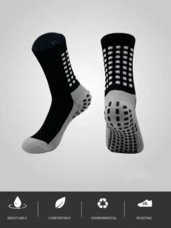 Gripsokken - Voetbal - Anti-blaren - Anti-slip - One Size -ZWART - Sport - Tennis -