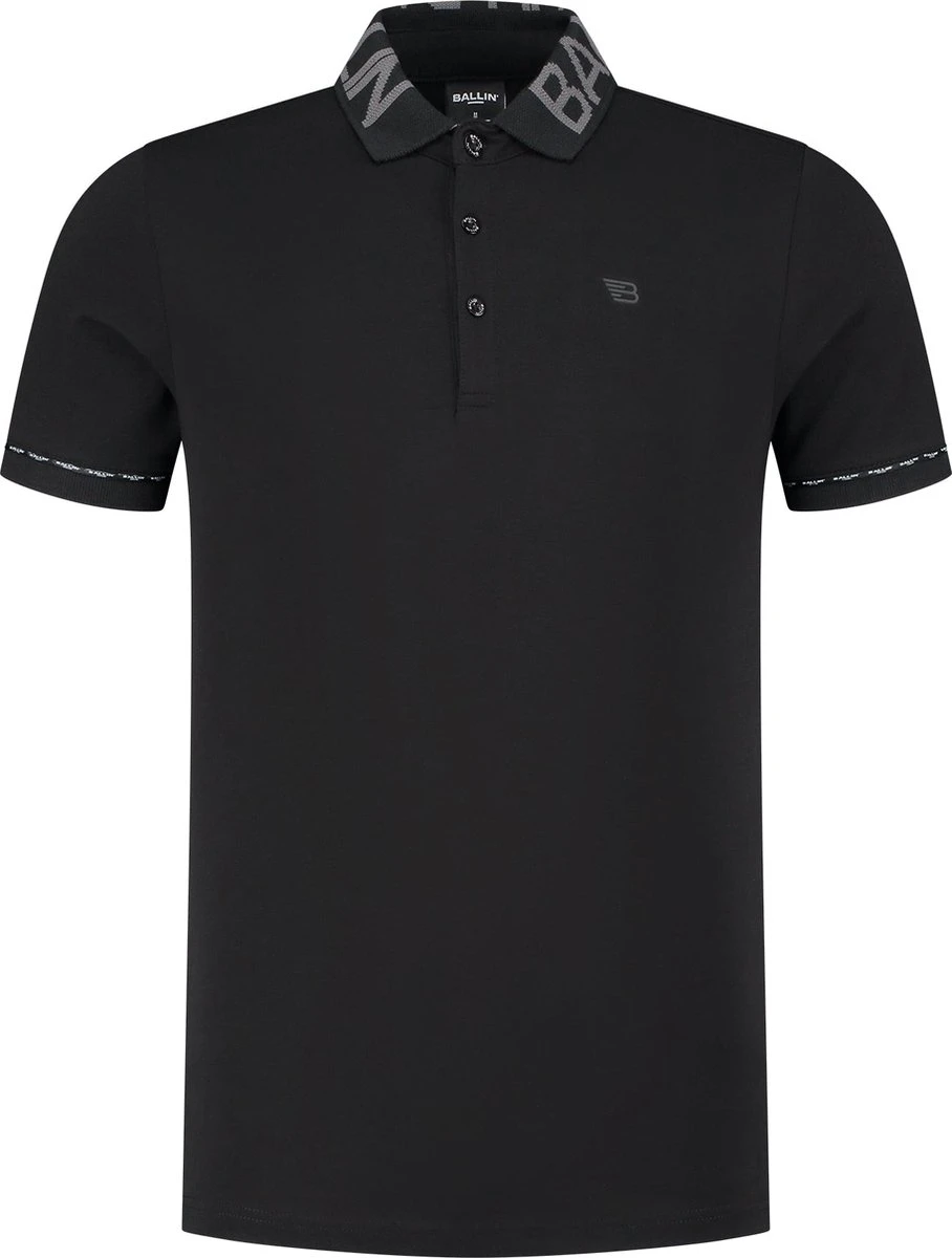 Ballin Amsterdam - Heren Regular Fit Polo - Zwart - Maat M 3 Ballin Amsterdam - Heren Regular Fit Polo - Zwart - Maat M
