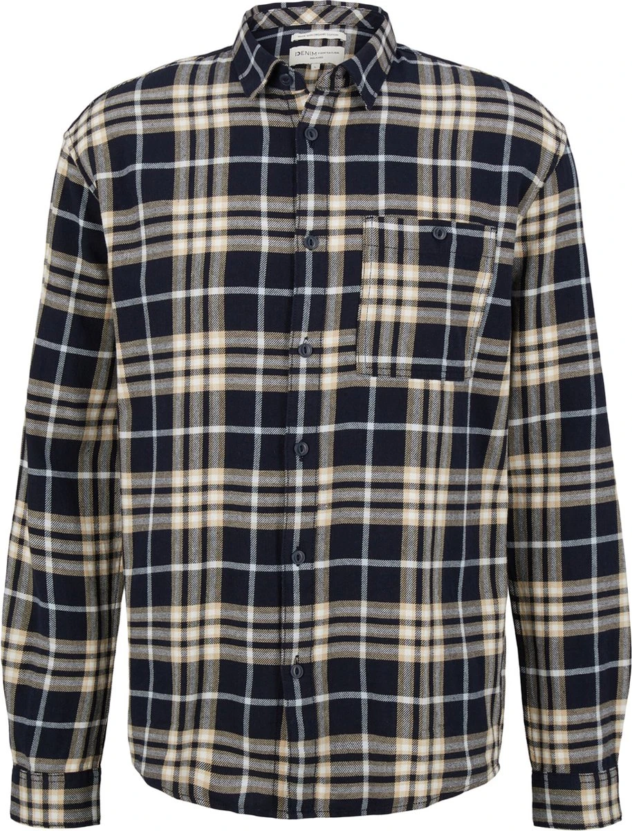 TOM TAILOR Relaxed Checked Shirt Heren Overhemd - Maat L 3 TOM TAILOR Relaxed Checked Shirt Heren Overhemd - Maat L