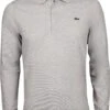 Lacoste Sport Slim Fit Polo - Poloshirt Lange Mouw - Lichtgrijs Melange - Maat: S