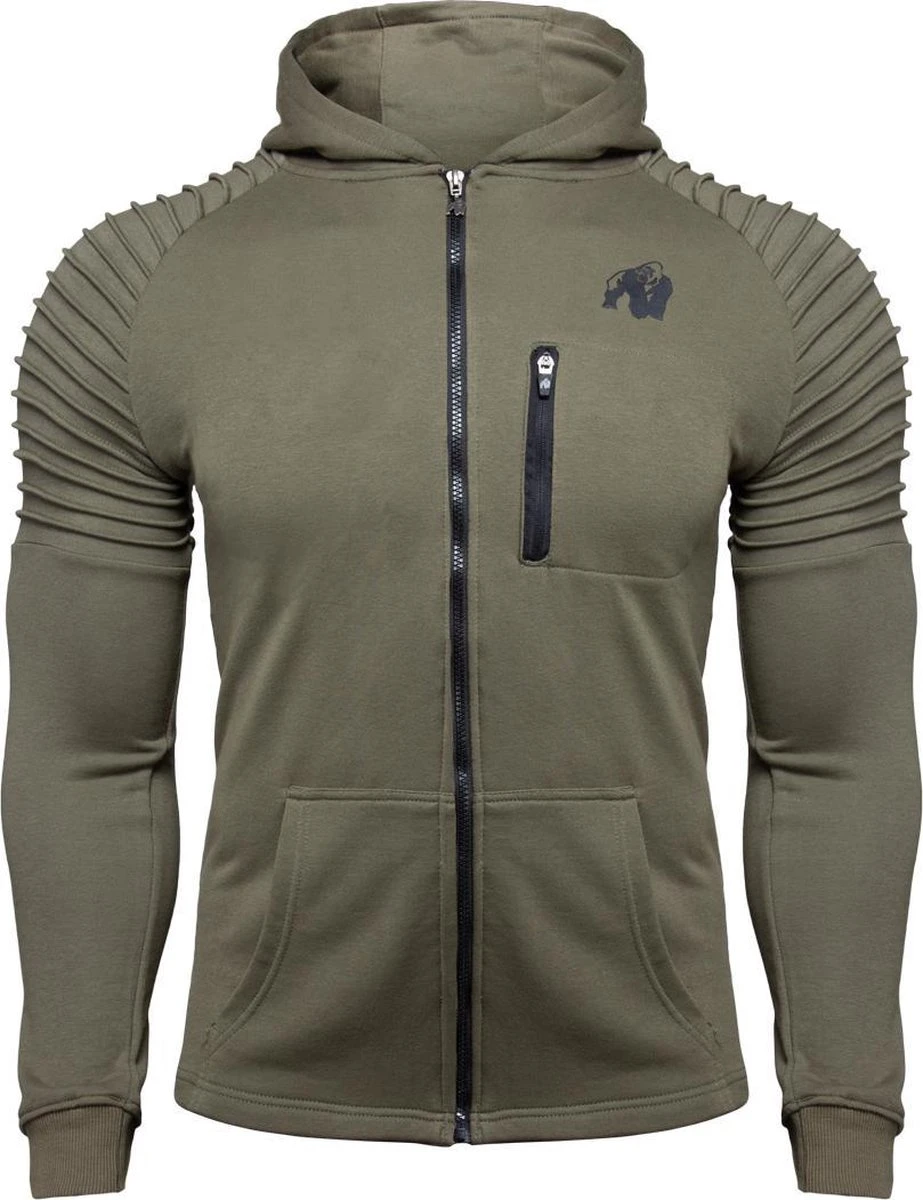 Gorilla Wear Delta Hoodie - Legergroen - L 3 Gorilla Wear Delta Hoodie - Legergroen - L