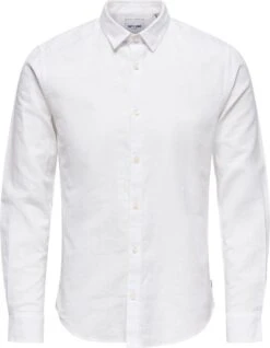 Only & Sons Overhemd Onscaiden Ls Solid Linen Shirt Noos 22012321 White Mannen Maat - L -Casio Verkoop 933x1200 25