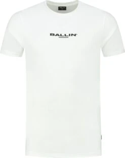 Ballin Amsterdam - Heren Slim Fit T-shirt - Wit - Maat XS