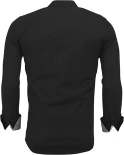 Italiaanse Blanco Blouse Mannen - Slim Fit Overhemden - 3036 - Zwart -Casio Verkoop 957x1200 12