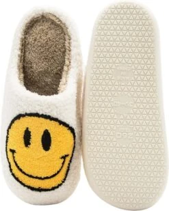 JAXY Smiley Slippers - Smiley Pantoffels - Pantoffels - Smiley Sloffen - Pantoffels Dames En Heren - Sloffen - Sloffen Dames En Heren - Maat 37-38 - Wit -Casio Verkoop 959x1200 11