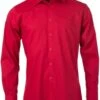 James And Nicholson Heren Longsleeve Poplin Shirt (Rood) -Casio Verkoop 965x1200 15