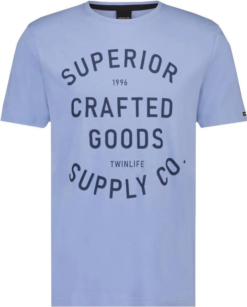 Twinlife T-shirt T Shirt Crew Logo Tw13505 Serenity 528 Mannen Maat - XXL 3 Twinlife T-shirt T Shirt Crew Logo Tw13505 Serenity 528 Mannen Maat - XXL