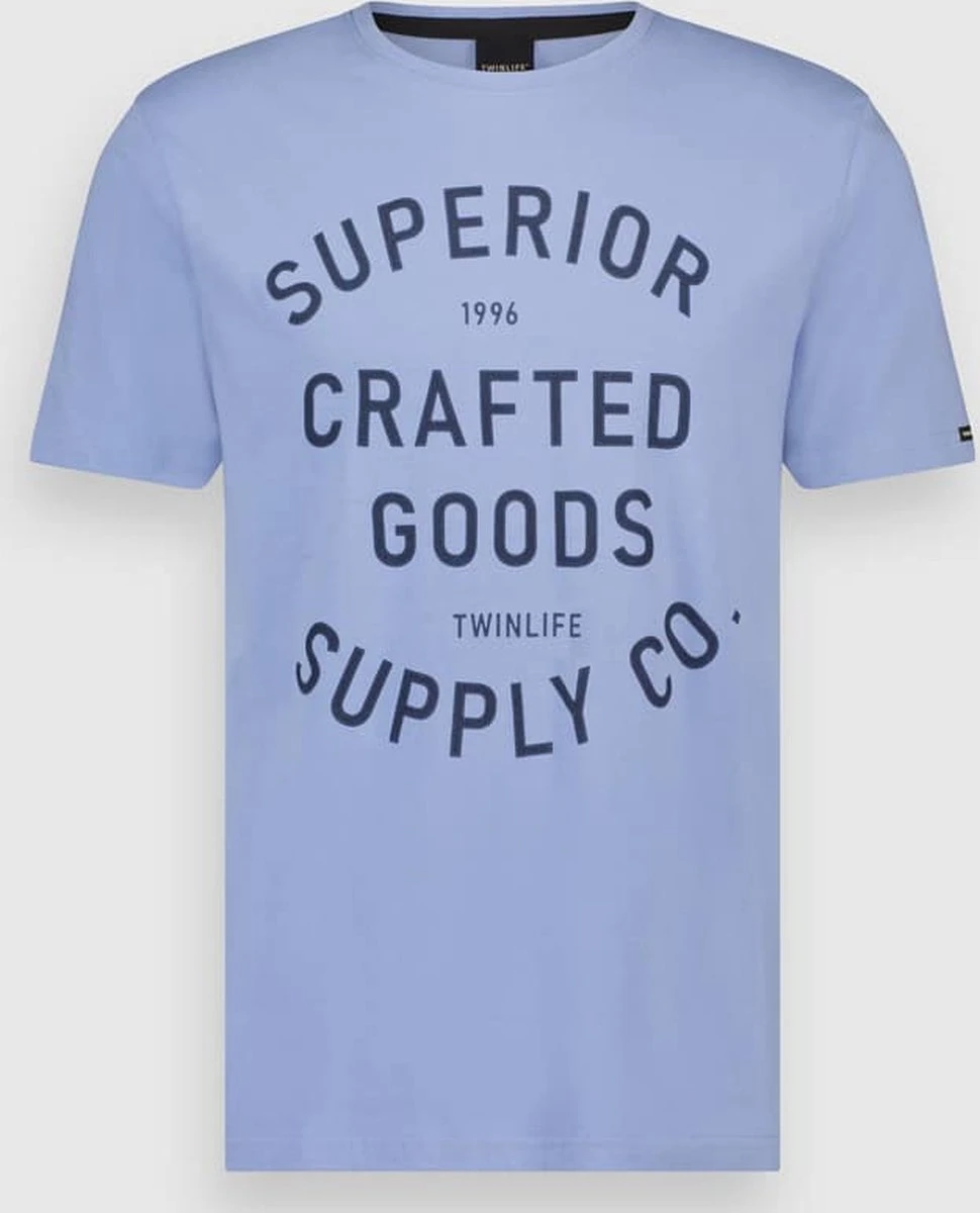 Twinlife T-shirt T Shirt Crew Logo Tw13505 Serenity 528 Mannen Maat - XXL 7 Twinlife T-shirt T Shirt Crew Logo Tw13505 Serenity 528 Mannen Maat - XXL - Afbeelding 5