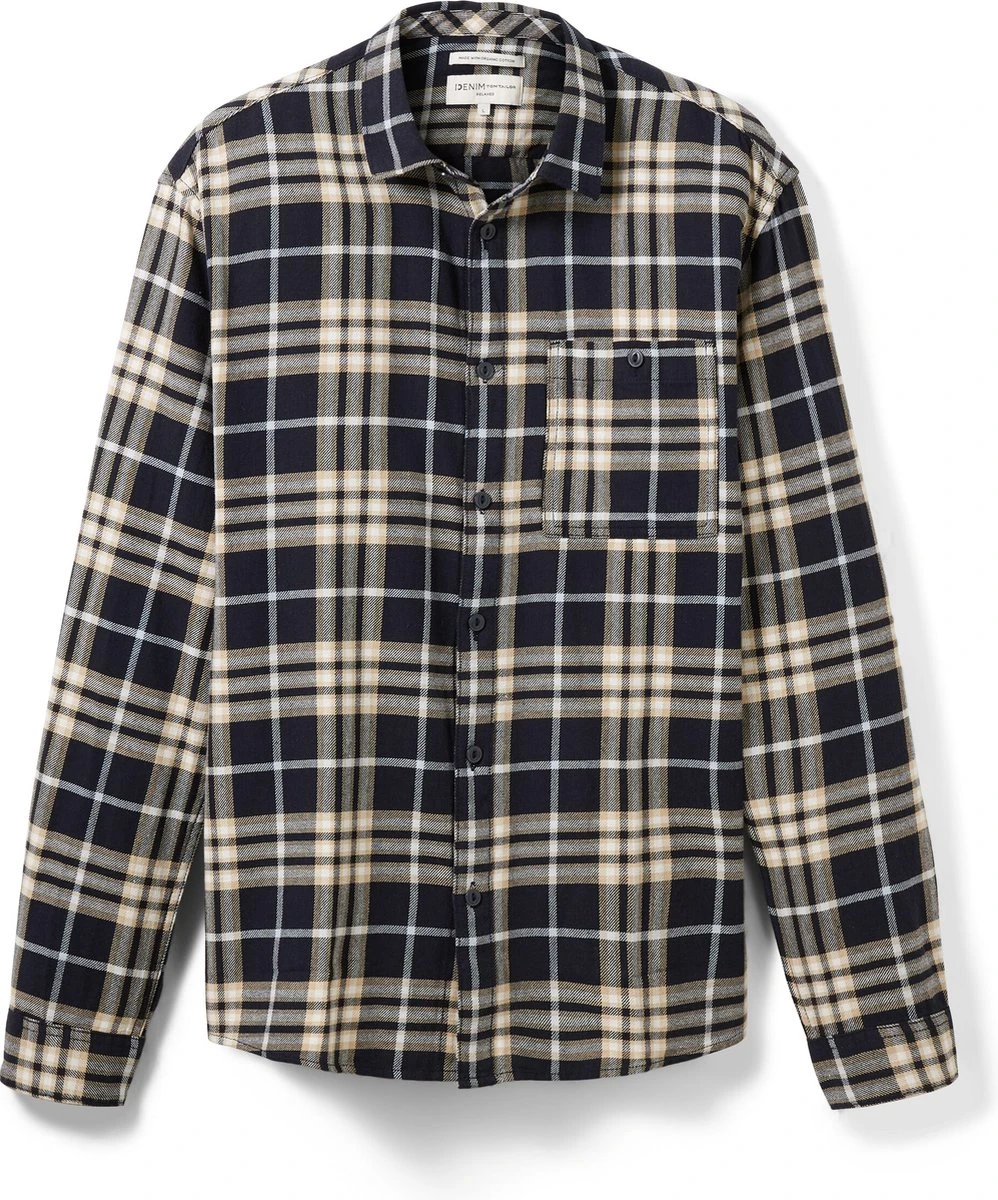 TOM TAILOR Relaxed Checked Shirt Heren Overhemd - Maat L 15 TOM TAILOR Relaxed Checked Shirt Heren Overhemd - Maat L - Afbeelding 13